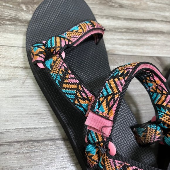 Teva Original Universal Hiking Sandals Aztec Black Multi Women’s Size 9 - Picture 8 of 10
